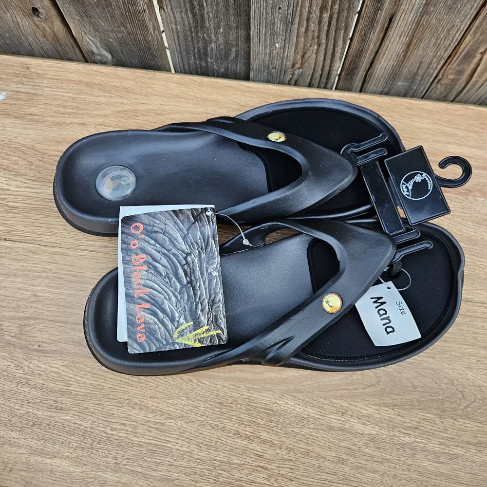 O,o Black Lava Sandals Men Size 11 - Picture 4 of 16